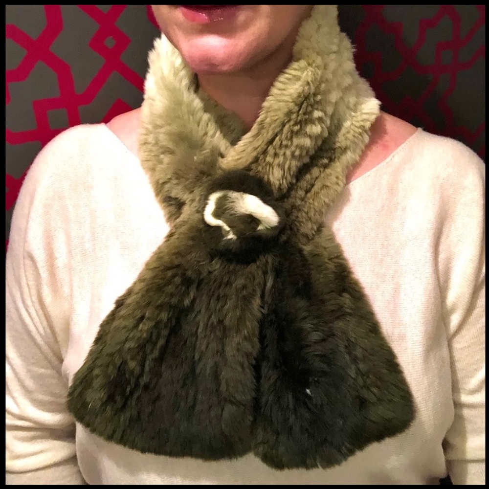 Ombré fur scarf